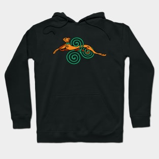 Celtic Lucky Cat Triple Spirals Hoodie